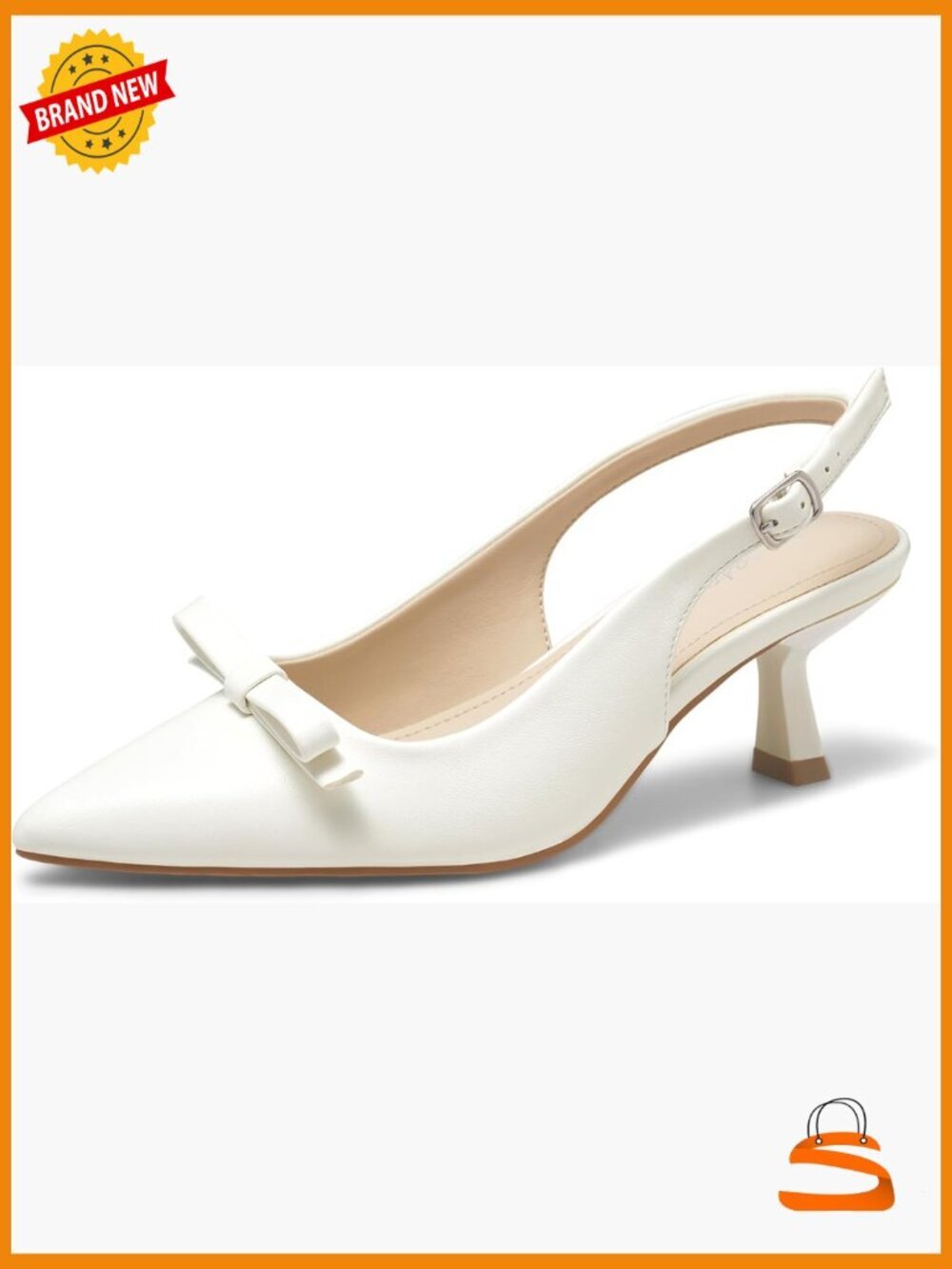 Kitten Heels Pointed Toe Slingback Dress Pumps Shoes